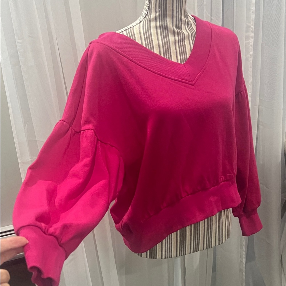 Wild Fable Pink V-Neck Sweatshirt